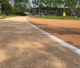 公園上城園林道路-露骨料地坪施工效果圖來啦！